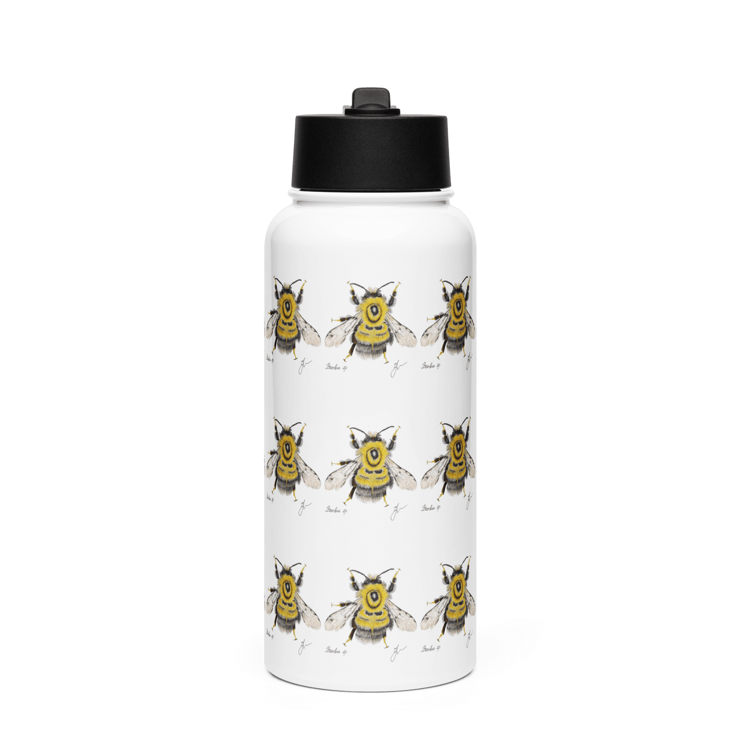 Charming Bumblebee water bottle featuring playful bee illustrations, perfect as a personalized gift for any occasion.