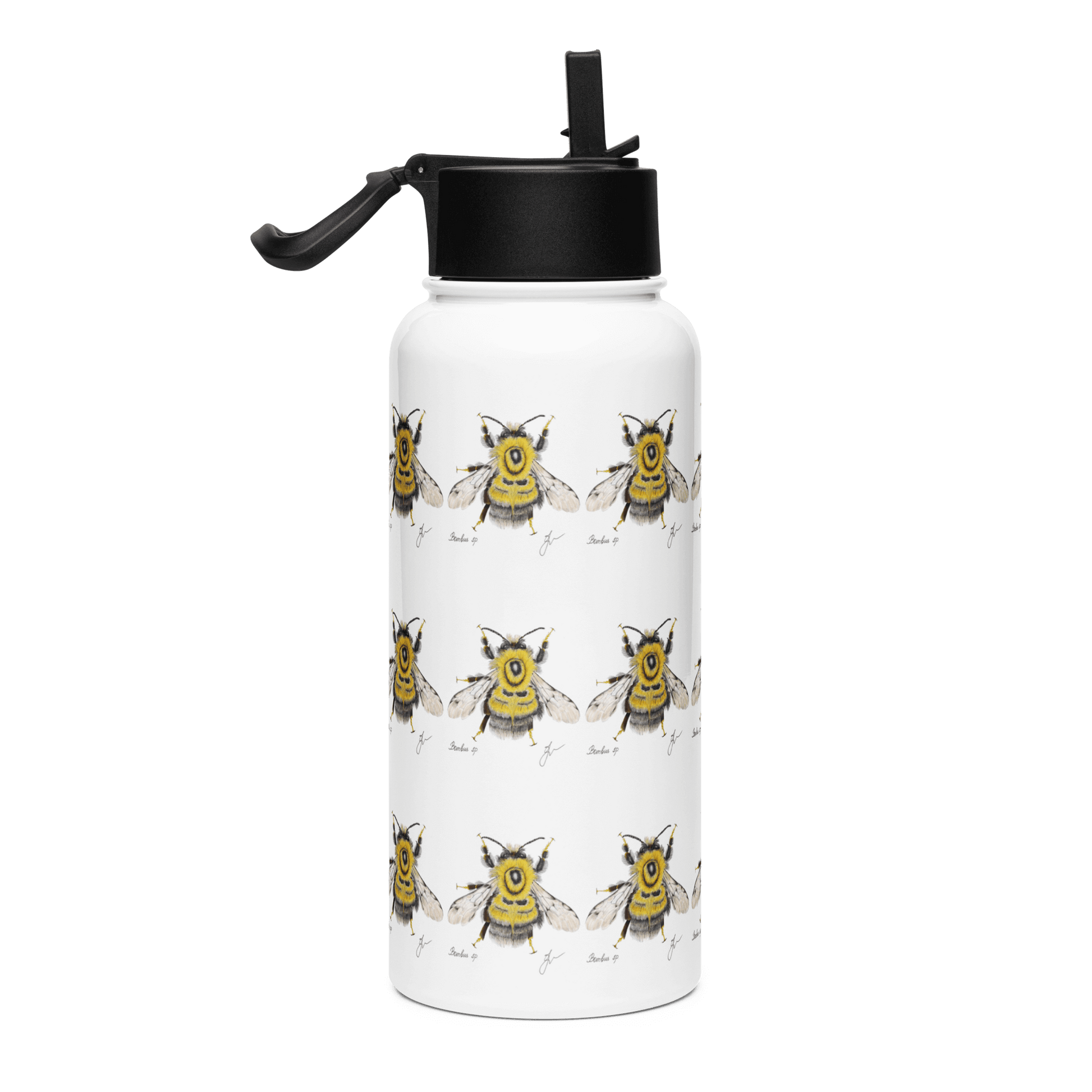 Charming Bumblebee water bottle featuring playful illustrations, perfect for gifts and cottagecore aesthetics.