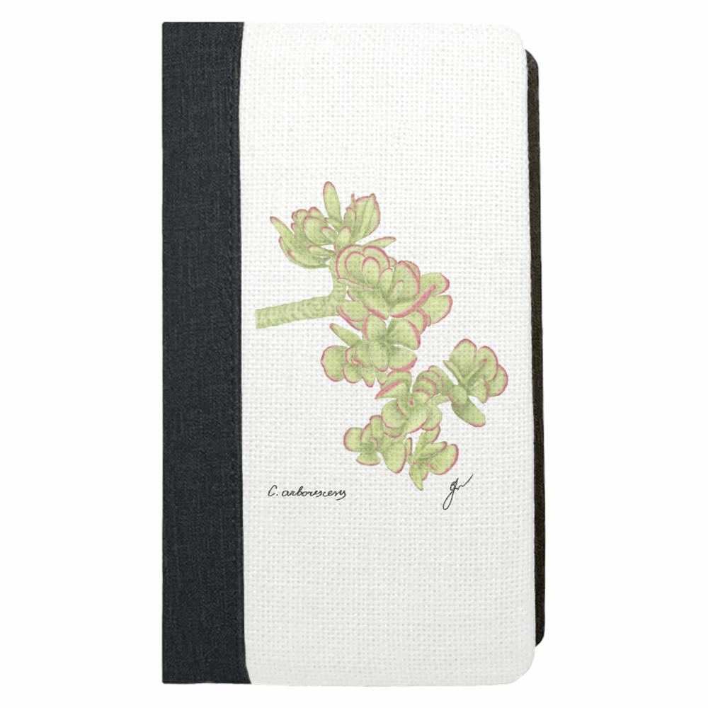 Jade Notebook close showing the botanical art