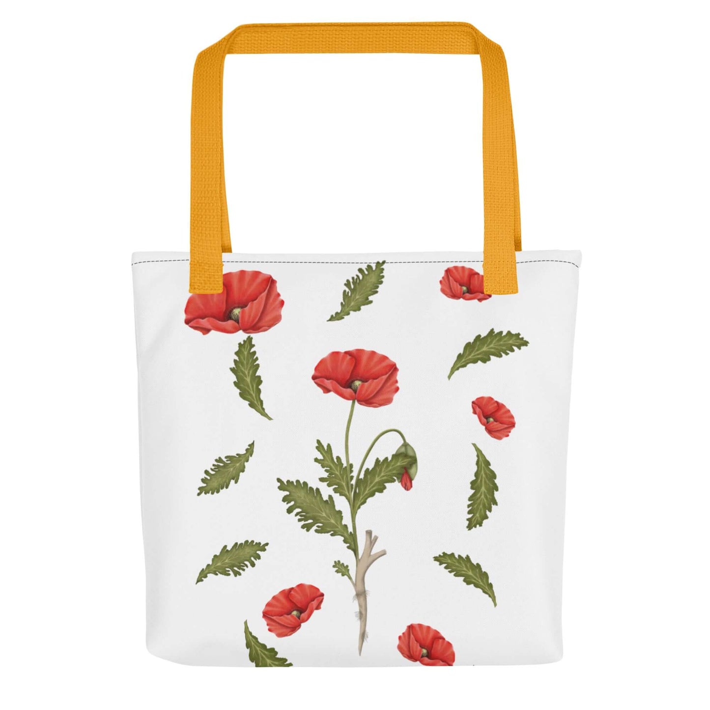 Poppy Fields Forever Canvas Tote | Timeless Botanical Gift Bag for Her