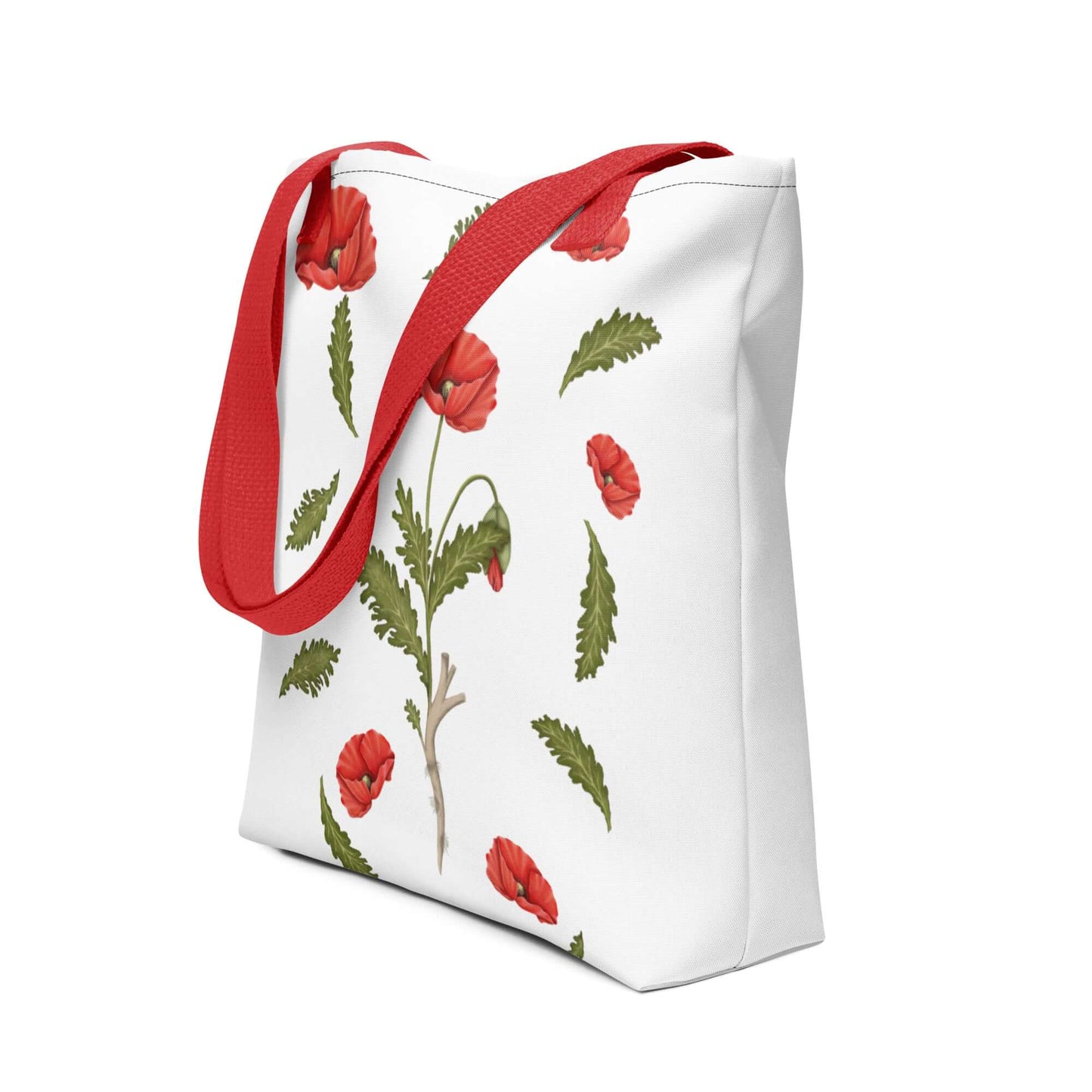 Poppy Fields Forever Canvas Tote | Timeless Botanical Gift Bag for Her