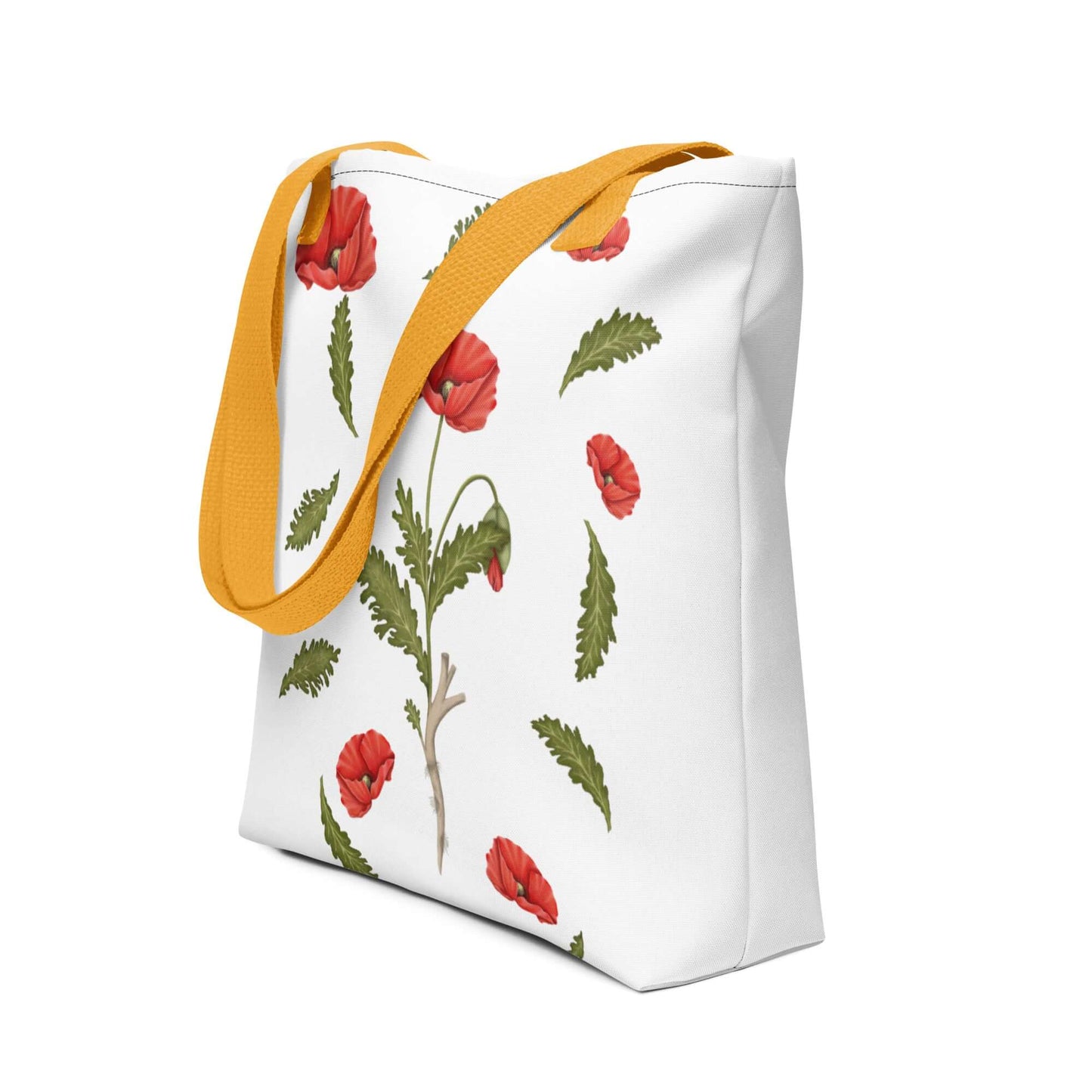 Poppy Fields Forever Canvas Tote | Timeless Botanical Gift Bag for Her