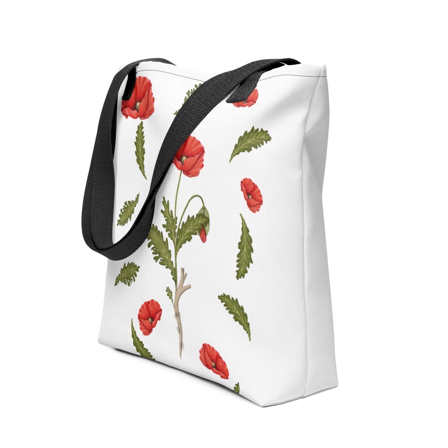 Poppy Fields Forever Canvas Tote | Timeless Botanical Gift Bag for Her