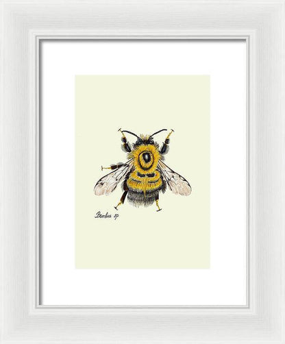 bumblebee fine art on white framed print with no background