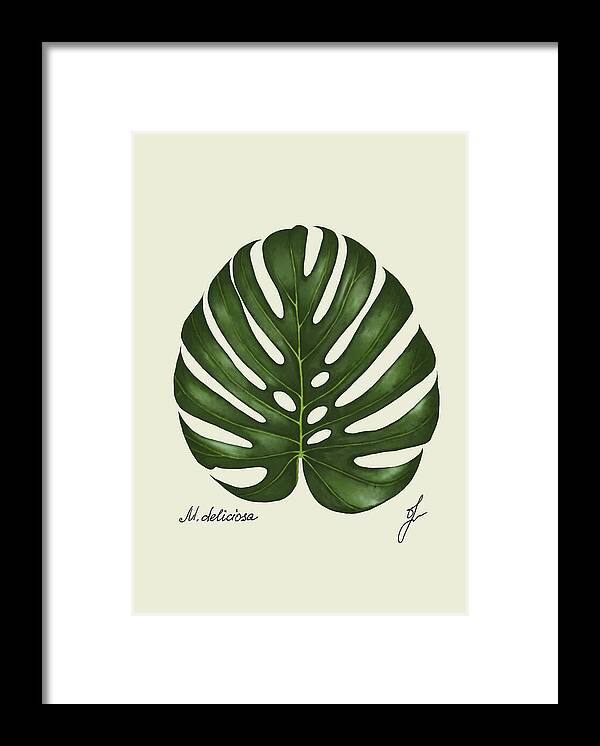 monstera-black framed fine art